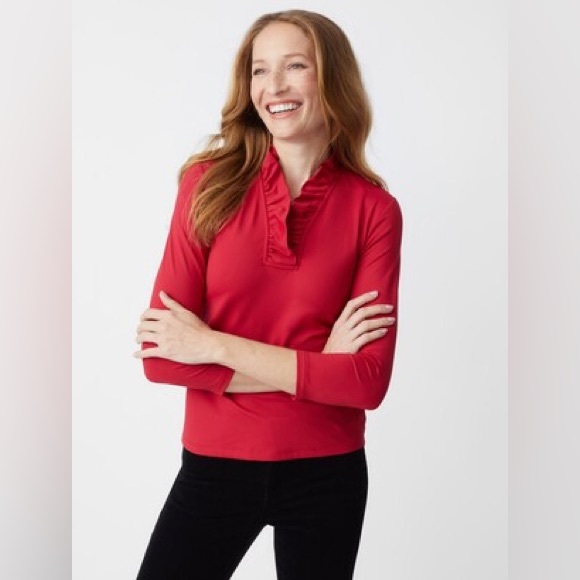 J.McLaughlin Durham Ruffle Top NWOT - Picture 1 of 8